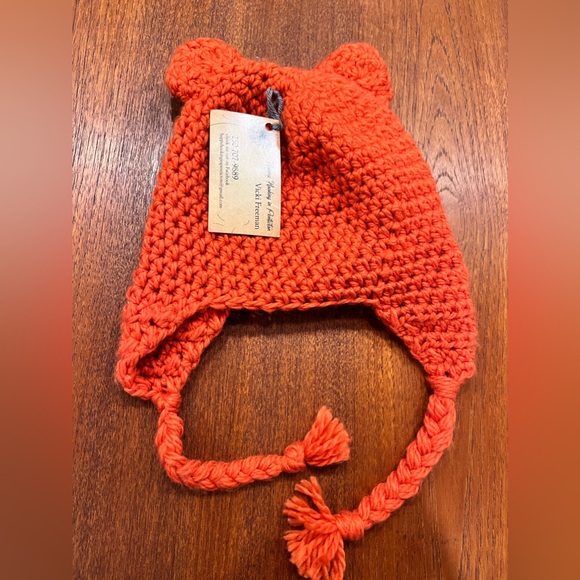 NWT Artisan made Kids Fox Crochet Hat Artist Vikki Freeman - Picture 4 of 4
